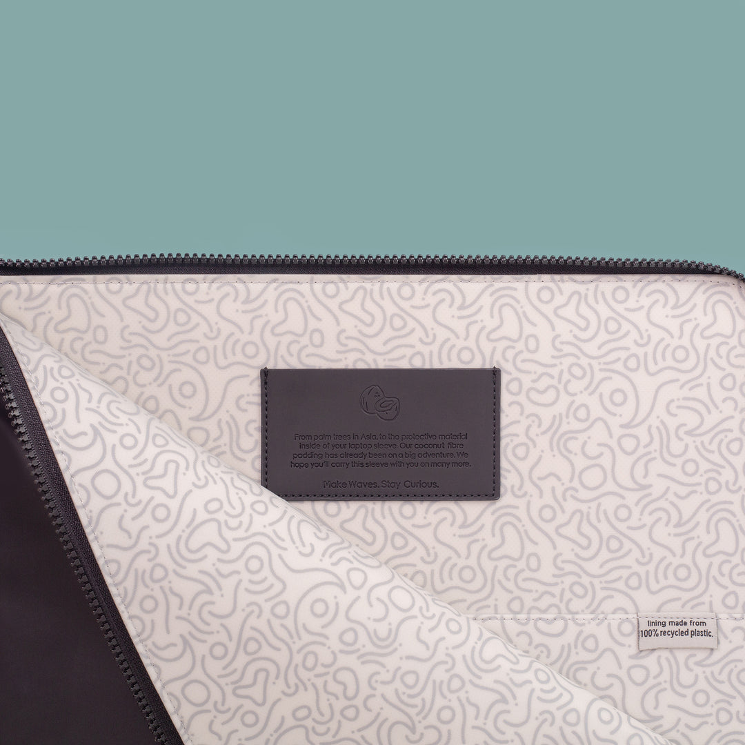 Eco-Conscious 13" Laptop Sleeve, Miho Black
