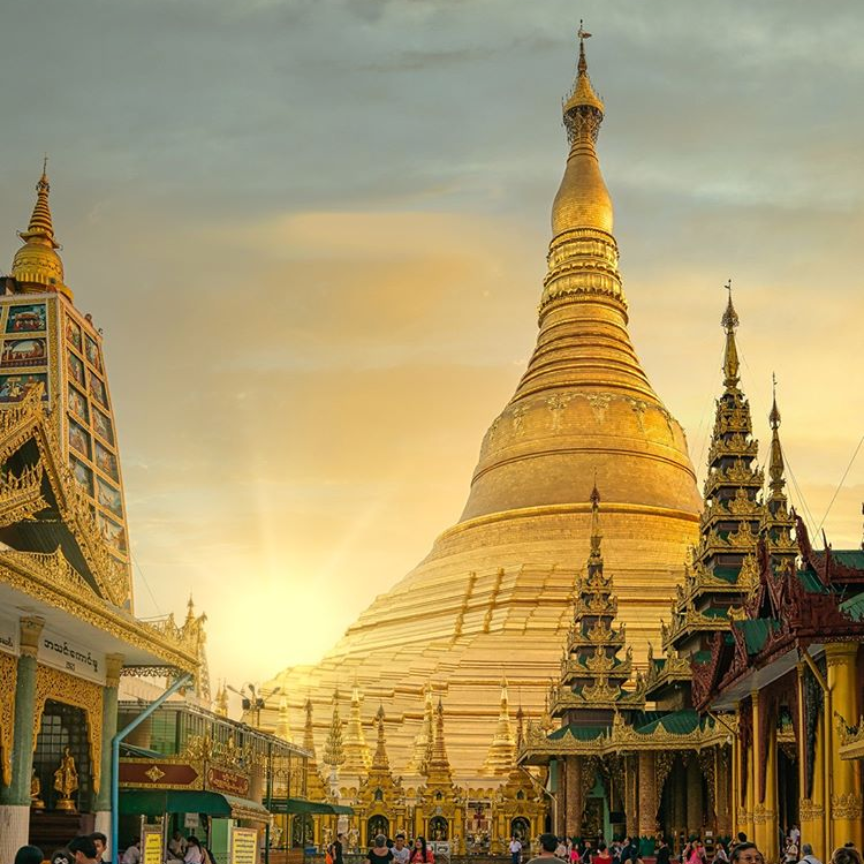 Shwedagon Pagoda in Yangon, Myanmar