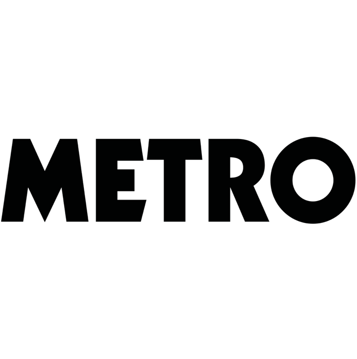 Metro newspaper logo, who featured the Komodo Pink travel wash bag