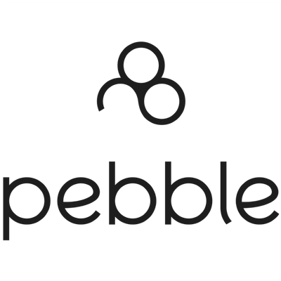Logo of sustainable lifestyle publication, Pebble. Who featured the men's and women's eco toiletry bags