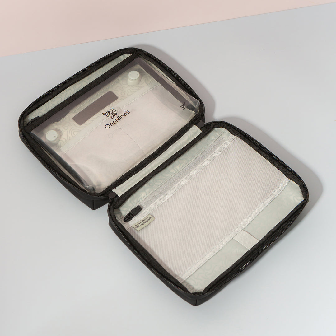 Eco Travel Wash Bag, Miho Black
