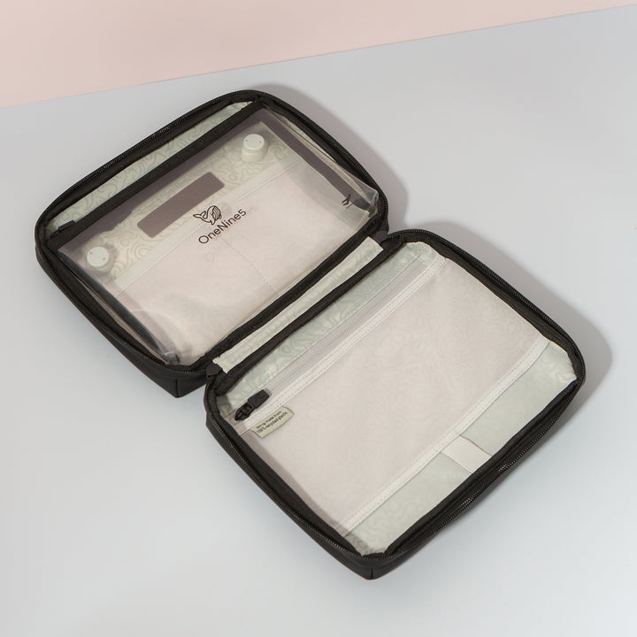 Eco Travel Wash Bag, Miho Black